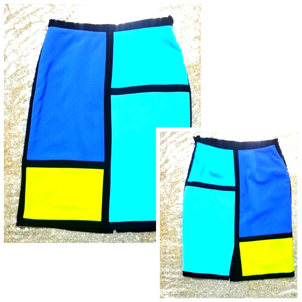 Vintage Colorblock Skirt